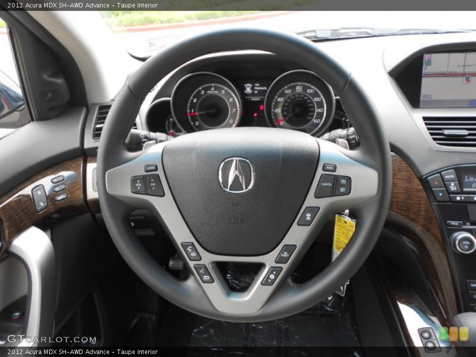 Taupe Interior Steering Wheel for the 2012 Acura MDX SH-AWD Advance #67367708