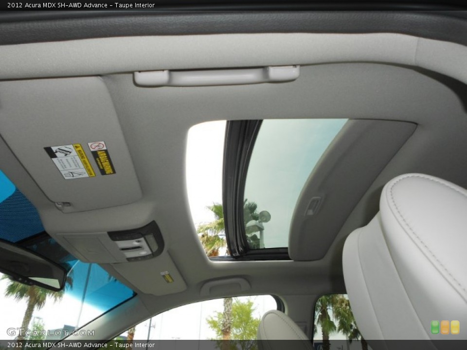 Taupe Interior Sunroof for the 2012 Acura MDX SH-AWD Advance #67368002