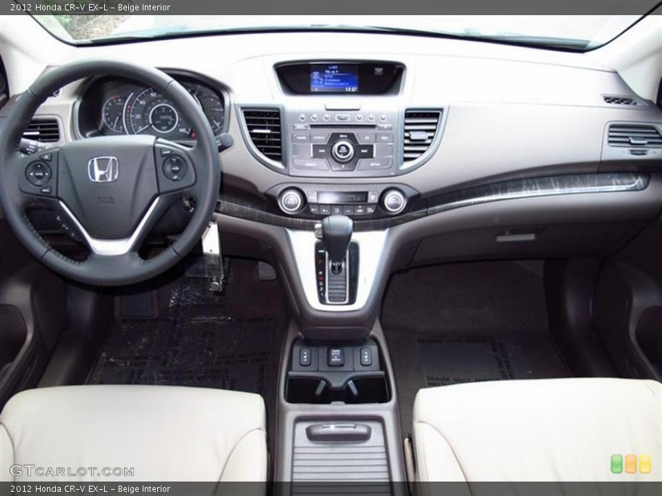 Beige Interior Dashboard for the 2012 Honda CR-V EX-L #67369196