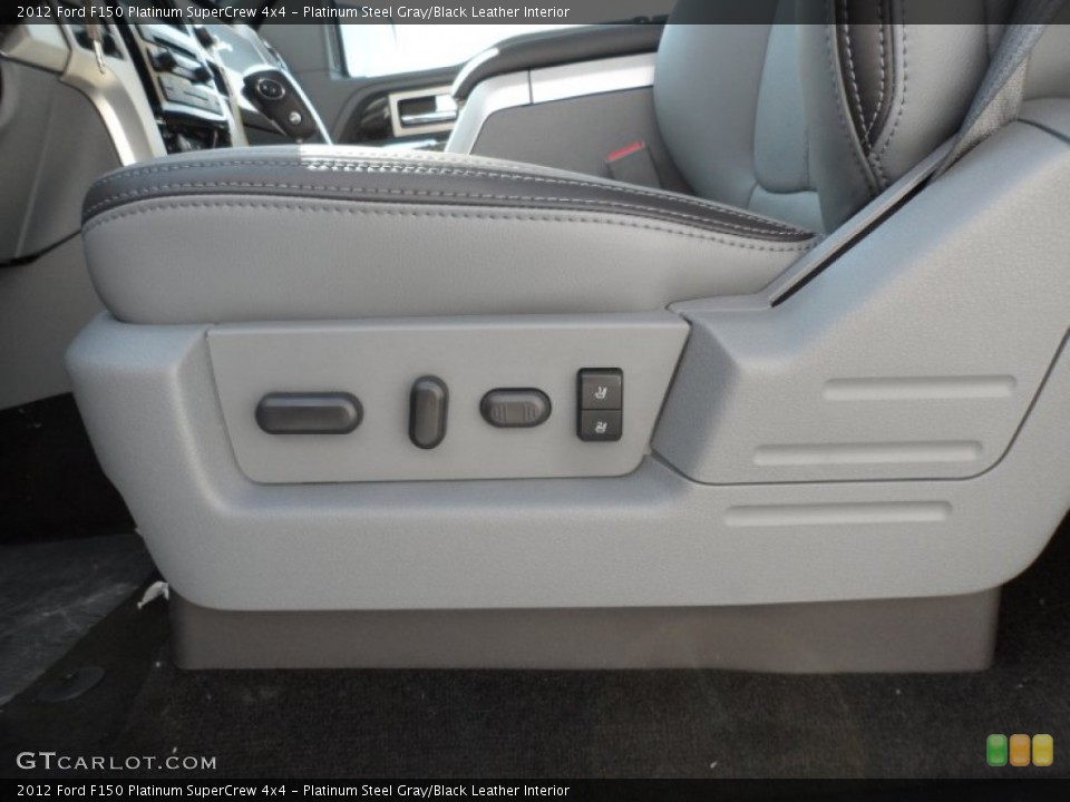 Platinum Steel Gray/Black Leather Interior Controls for the 2012 Ford F150 Platinum SuperCrew 4x4 #67370831