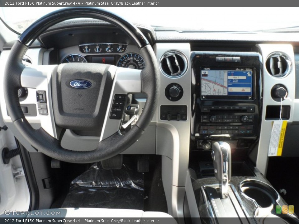 Platinum Steel Gray/Black Leather Interior Dashboard for the 2012 Ford F150 Platinum SuperCrew 4x4 #67370852