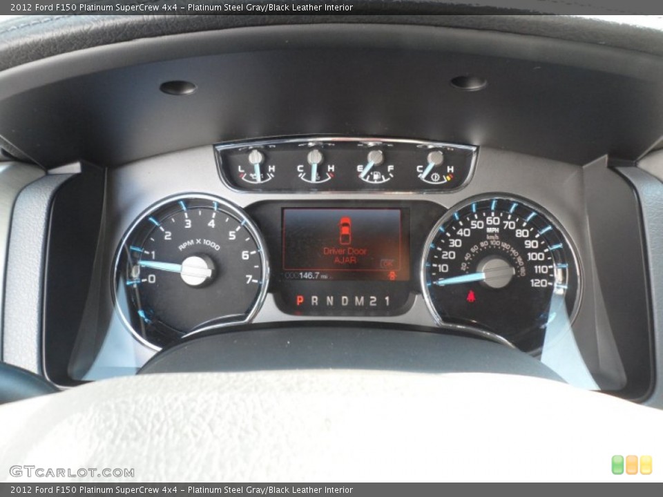 Platinum Steel Gray/Black Leather Interior Gauges for the 2012 Ford F150 Platinum SuperCrew 4x4 #67370927