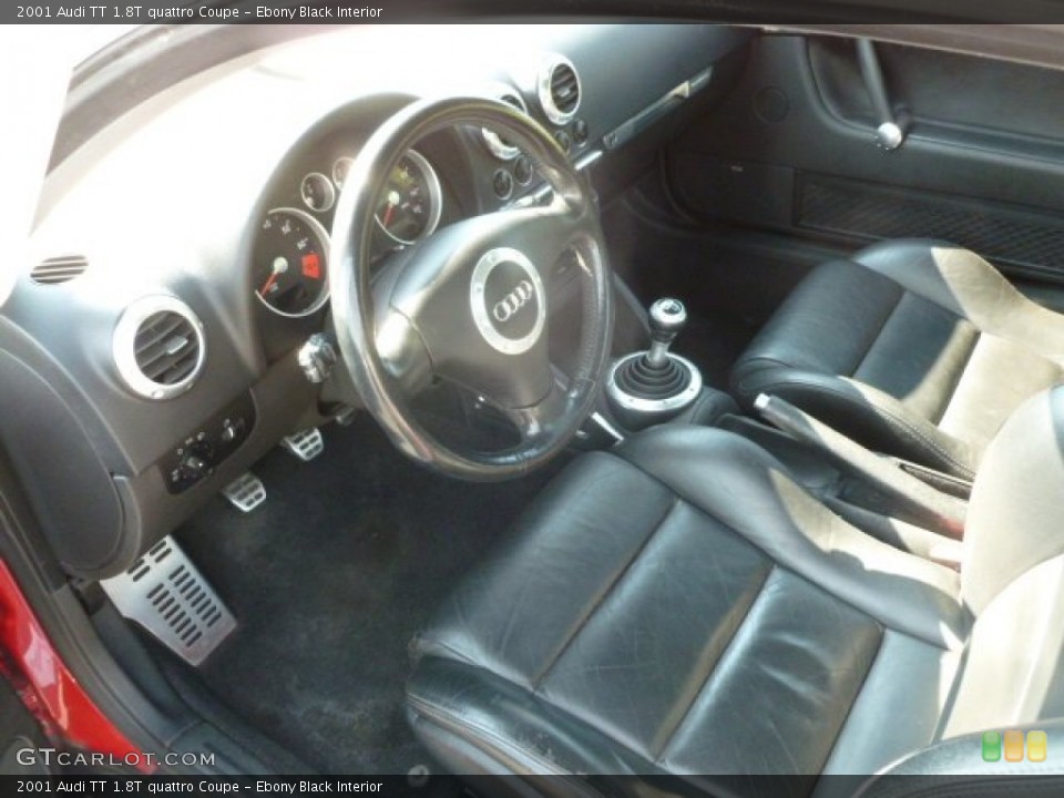 Ebony Black Interior Prime Interior for the 2001 Audi TT 1.8T quattro Coupe #67378568