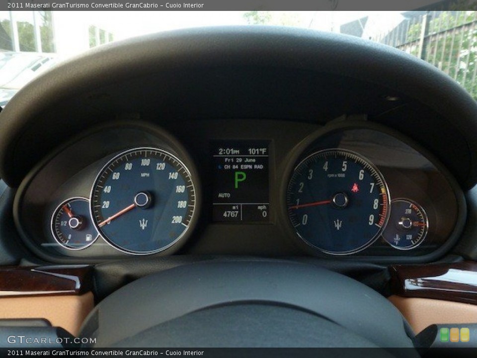 Cuoio Interior Gauges for the 2011 Maserati GranTurismo Convertible GranCabrio #67382405