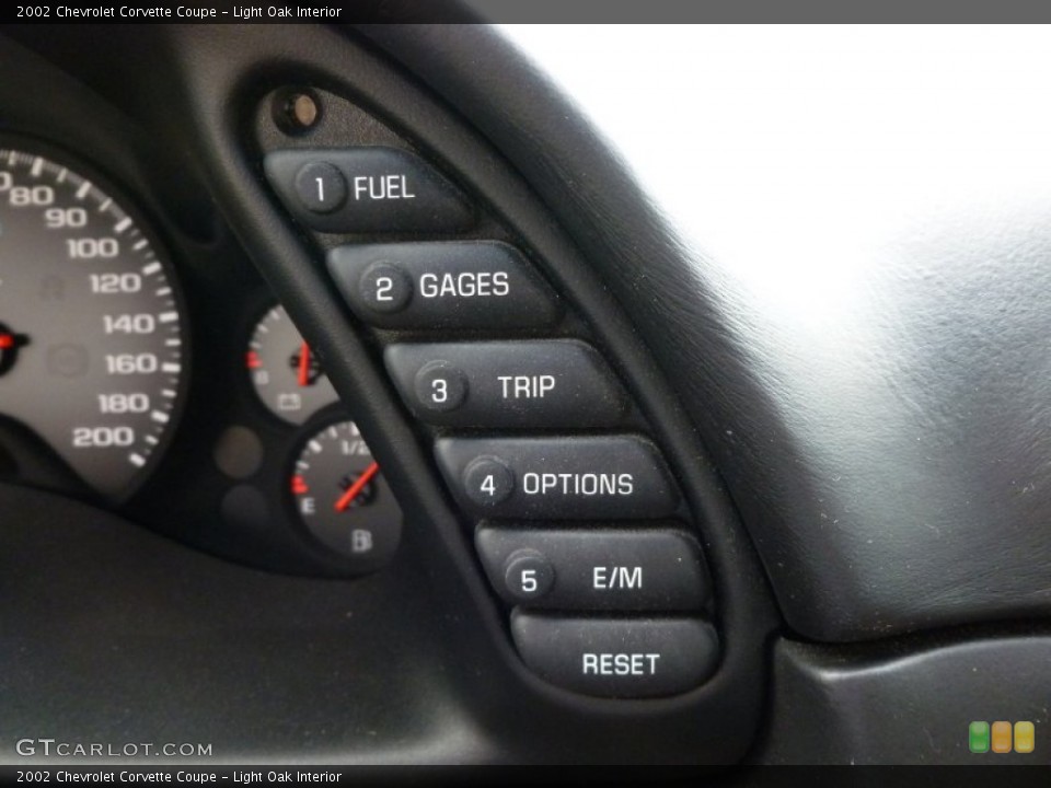 Light Oak Interior Controls for the 2002 Chevrolet Corvette Coupe #67392509