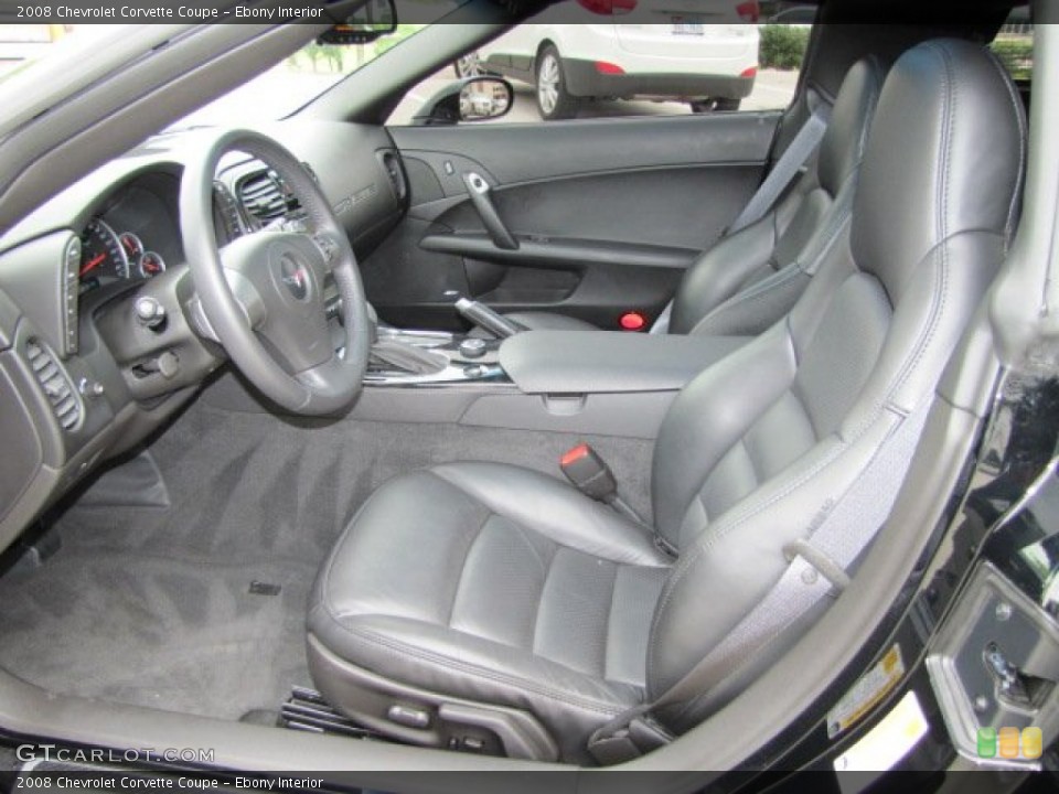 Ebony Interior Photo for the 2008 Chevrolet Corvette Coupe #67393271