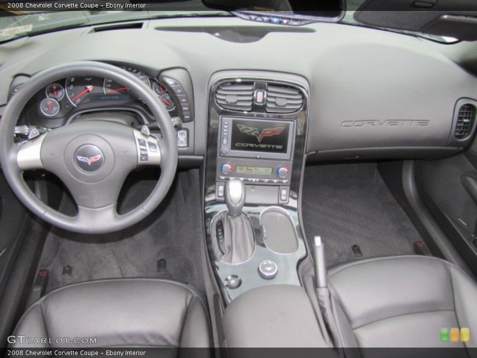 Ebony Interior Dashboard for the 2008 Chevrolet Corvette Coupe #67393283