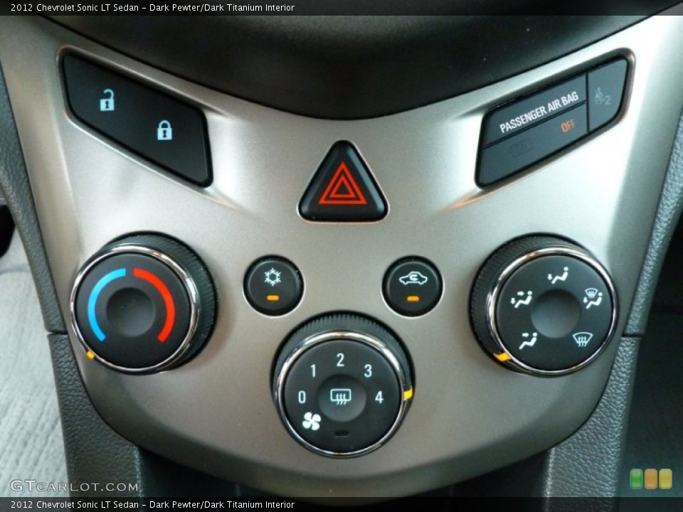 Dark Pewter/Dark Titanium Interior Controls for the 2012 Chevrolet Sonic LT Sedan #67393390