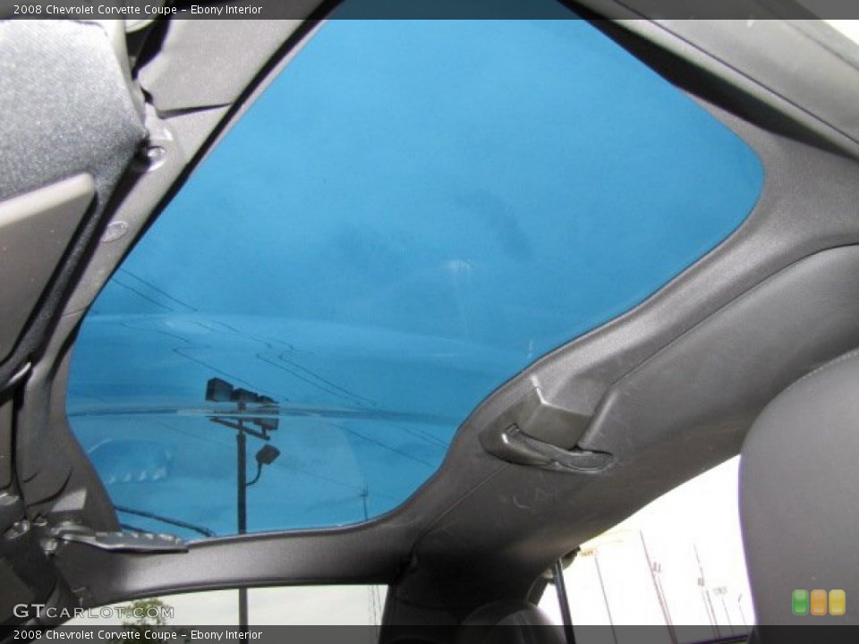 Ebony Interior Sunroof for the 2008 Chevrolet Corvette Coupe #67393466