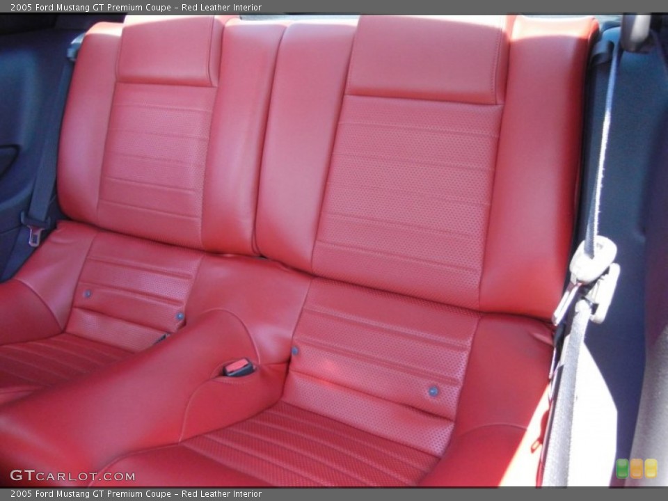 Red Leather Interior Rear Seat for the 2005 Ford Mustang GT Premium Coupe #67394228