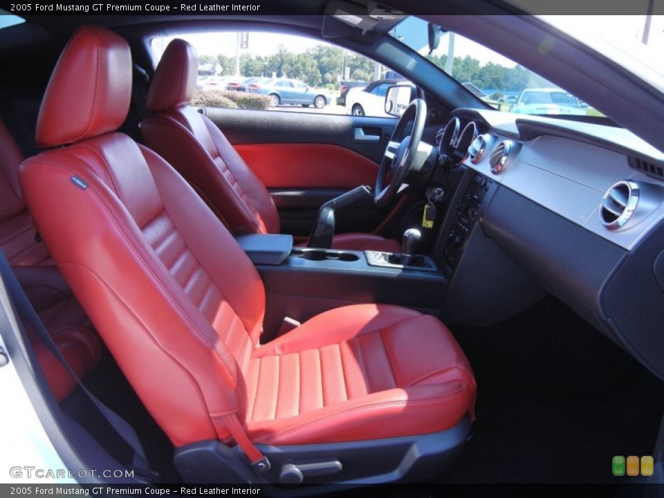 Red Leather Interior Front Seat for the 2005 Ford Mustang GT Premium Coupe #67394240