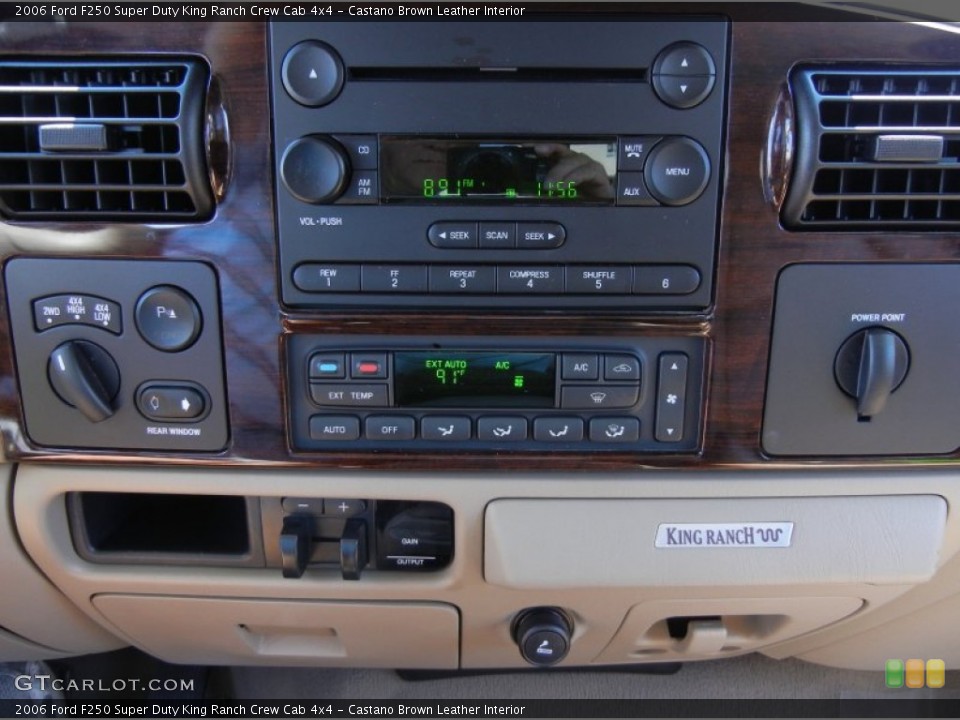 Castano Brown Leather Interior Controls for the 2006 Ford F250 Super Duty King Ranch Crew Cab 4x4 #67394747