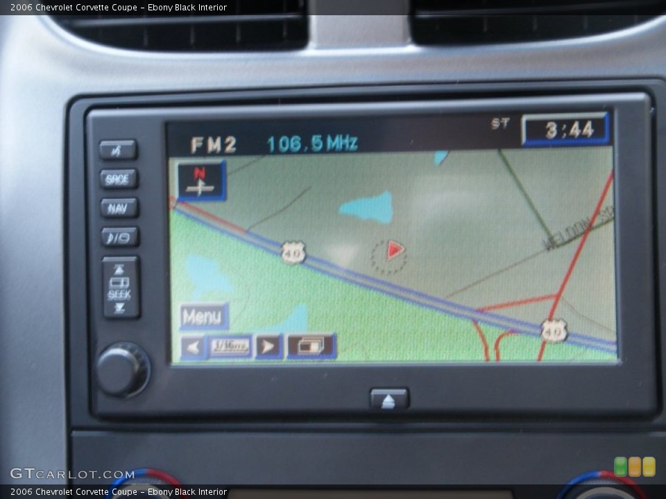 Ebony Black Interior Navigation for the 2006 Chevrolet Corvette Coupe #67403496