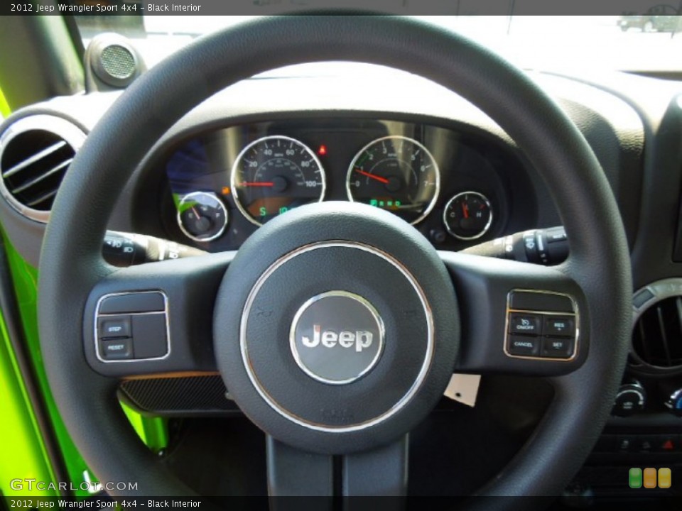 Black Interior Steering Wheel for the 2012 Jeep Wrangler Sport 4x4 #67403733