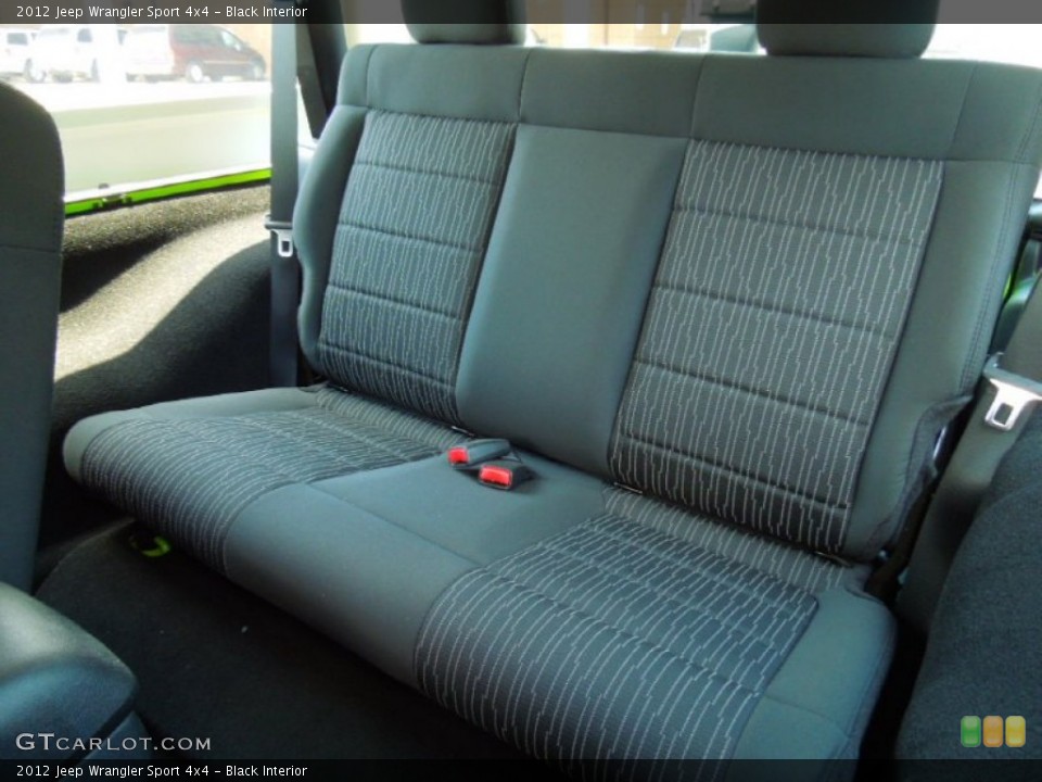 Black Interior Rear Seat for the 2012 Jeep Wrangler Sport 4x4 #67403757