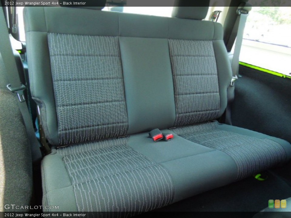 Black Interior Rear Seat for the 2012 Jeep Wrangler Sport 4x4 #67403775