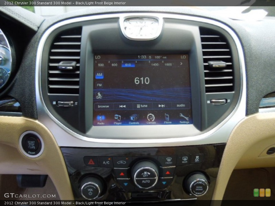 Black/Light Frost Beige Interior Controls for the 2012 Chrysler 300  #67404180