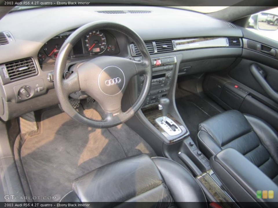 Ebony Black Interior Dashboard for the 2003 Audi RS6 4.2T quattro #67406490