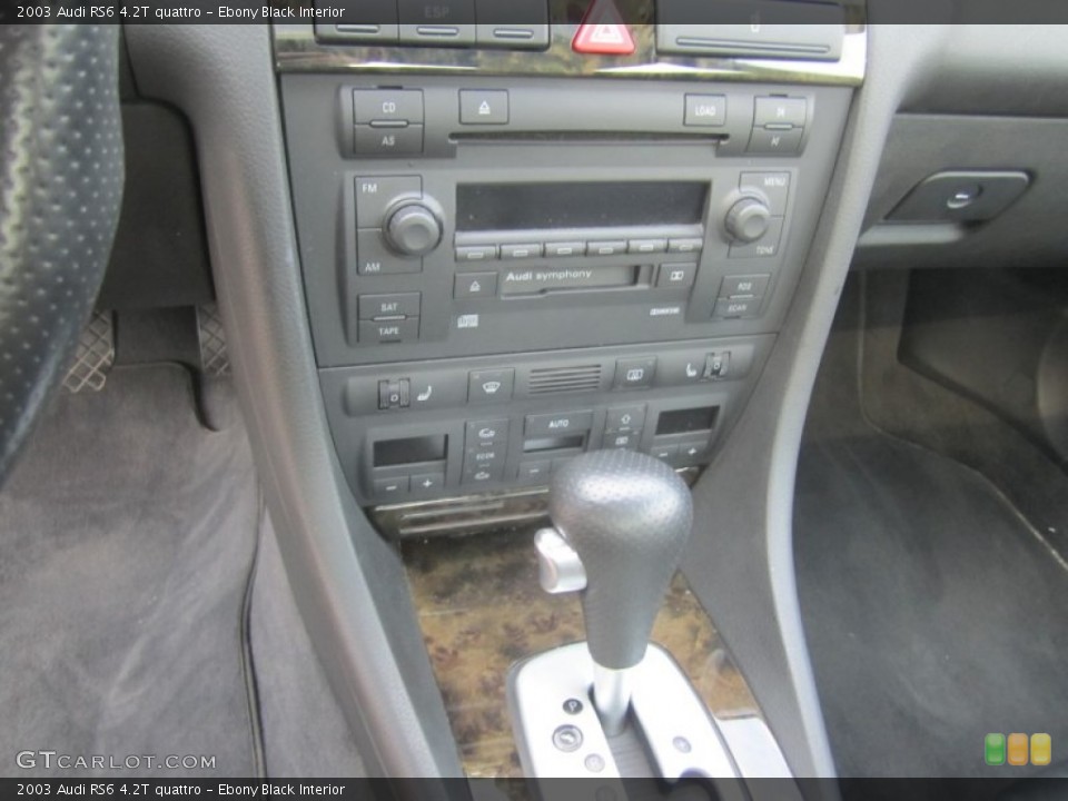 Ebony Black Interior Controls for the 2003 Audi RS6 4.2T quattro #67406508
