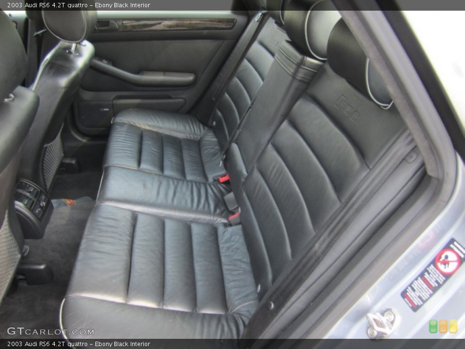 Ebony Black Interior Rear Seat for the 2003 Audi RS6 4.2T quattro #67406535