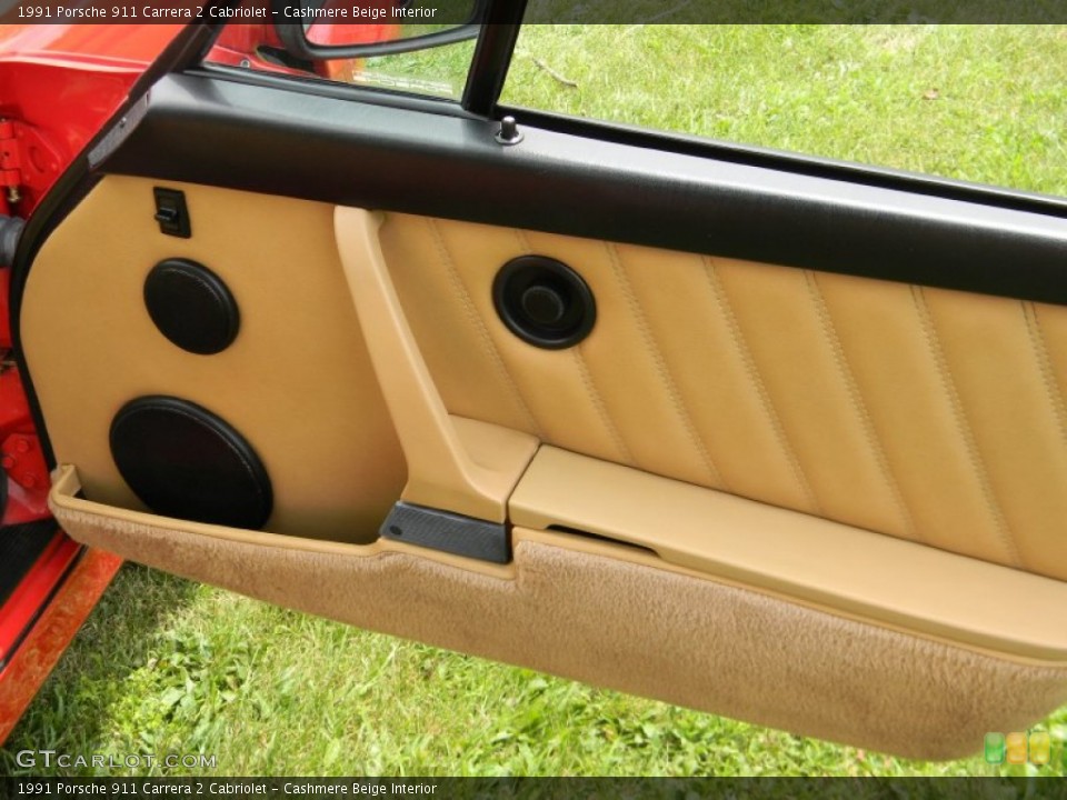 Cashmere Beige Interior Door Panel for the 1991 Porsche 911 Carrera 2 Cabriolet #67407069