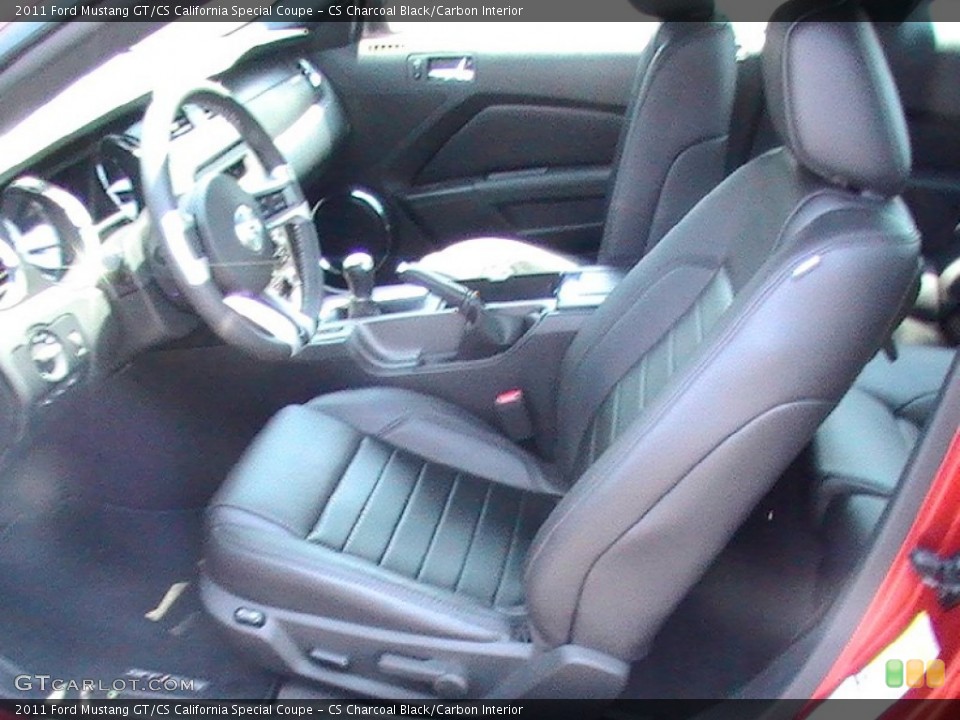 CS Charcoal Black/Carbon Interior Front Seat for the 2011 Ford Mustang GT/CS California Special Coupe #67414422