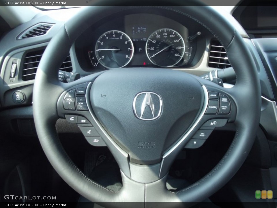 Ebony Interior Steering Wheel for the 2013 Acura ILX 2.0L #67415113