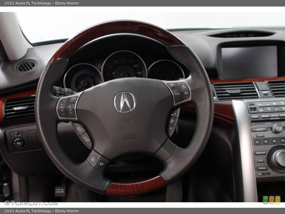 Ebony Interior Steering Wheel for the 2010 Acura RL Technology #67417521
