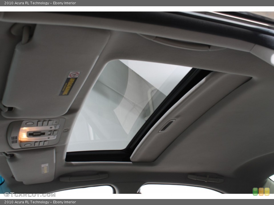 Ebony Interior Sunroof for the 2010 Acura RL Technology #67417668