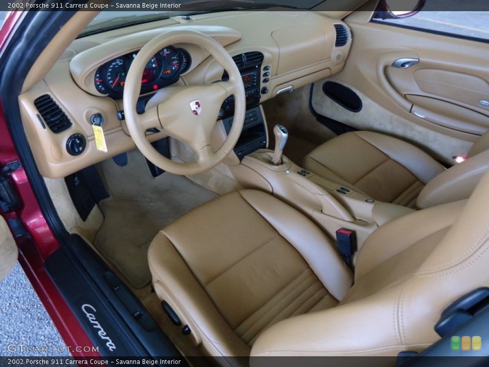 Savanna Beige Interior Prime Interior for the 2002 Porsche 911 Carrera Coupe #67422004
