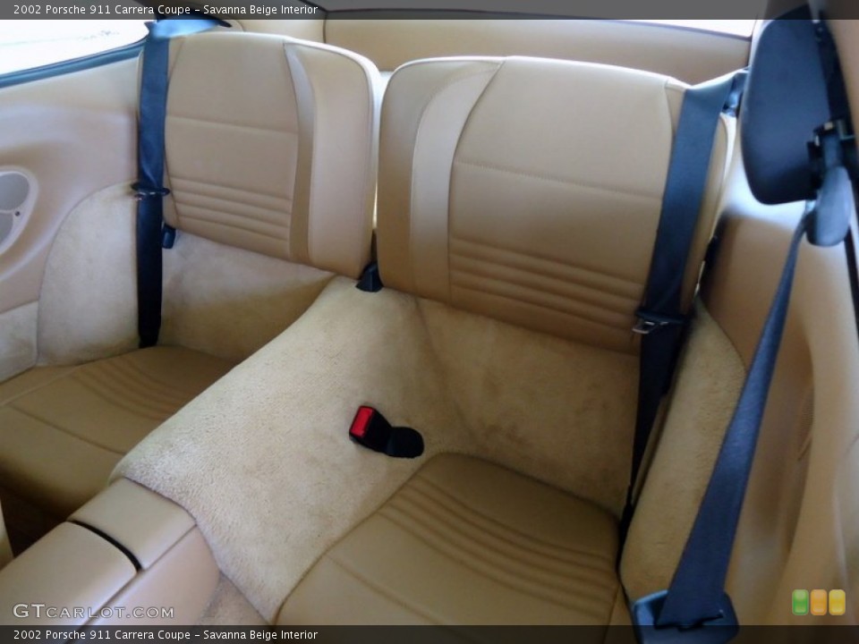 Savanna Beige Interior Rear Seat for the 2002 Porsche 911 Carrera Coupe #67422012