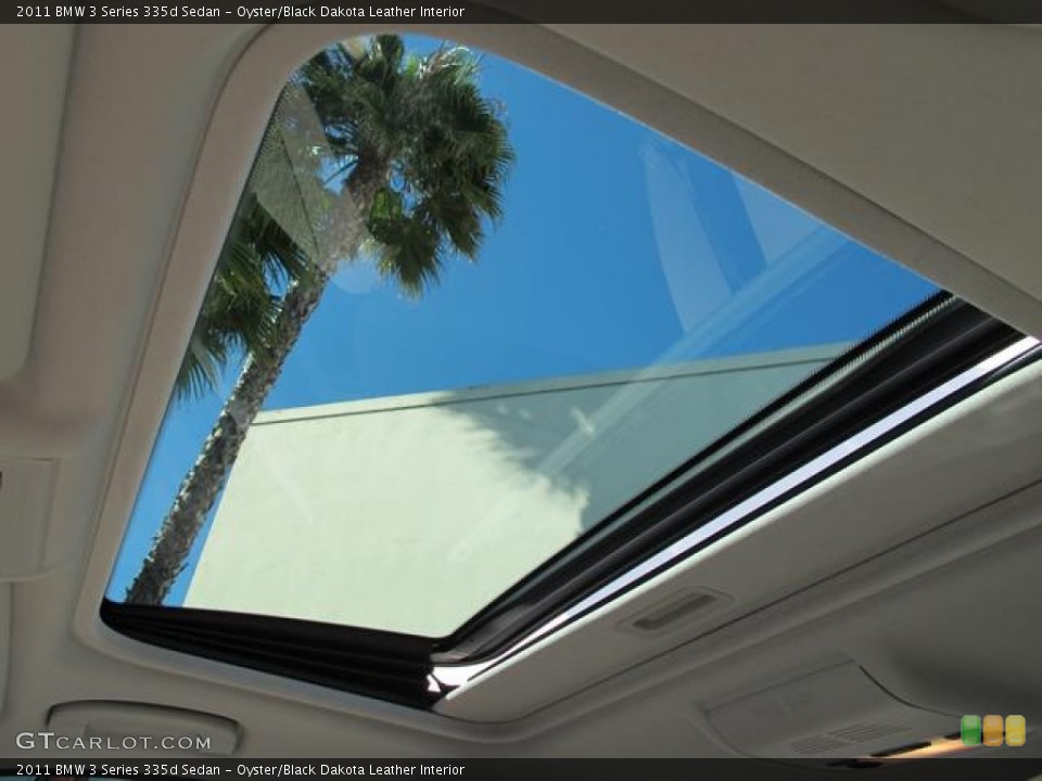 Oyster/Black Dakota Leather Interior Sunroof for the 2011 BMW 3 Series 335d Sedan #67425114