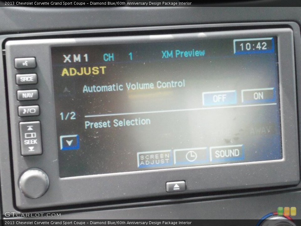 Diamond Blue/60th Anniversary Design Package Interior Audio System for the 2013 Chevrolet Corvette Grand Sport Coupe #67426413