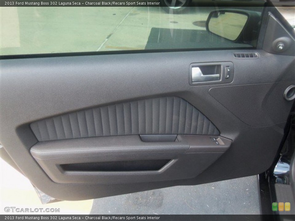 Charcoal Black/Recaro Sport Seats Interior Door Panel for the 2013 Ford Mustang Boss 302 Laguna Seca #67431022