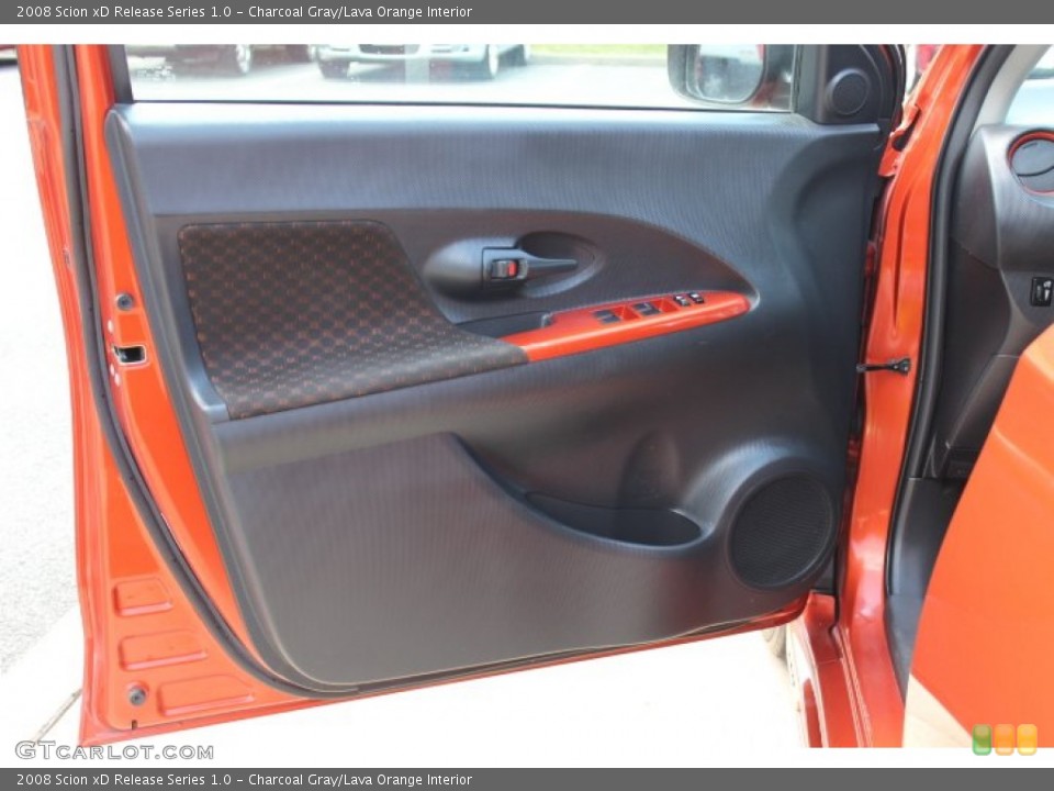 Charcoal Gray/Lava Orange Interior Door Panel for the 2008 Scion xD Release Series 1.0 #67431940