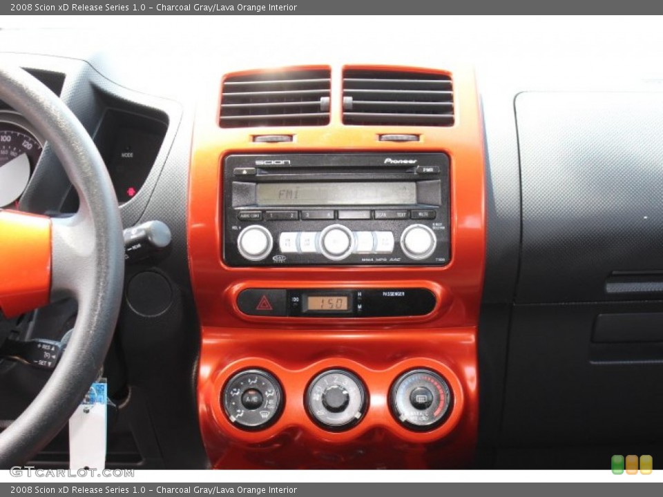 Charcoal Gray/Lava Orange Interior Controls for the 2008 Scion xD Release Series 1.0 #67431966