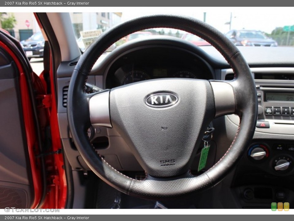 Gray Interior Steering Wheel for the 2007 Kia Rio Rio5 SX Hatchback #67432329