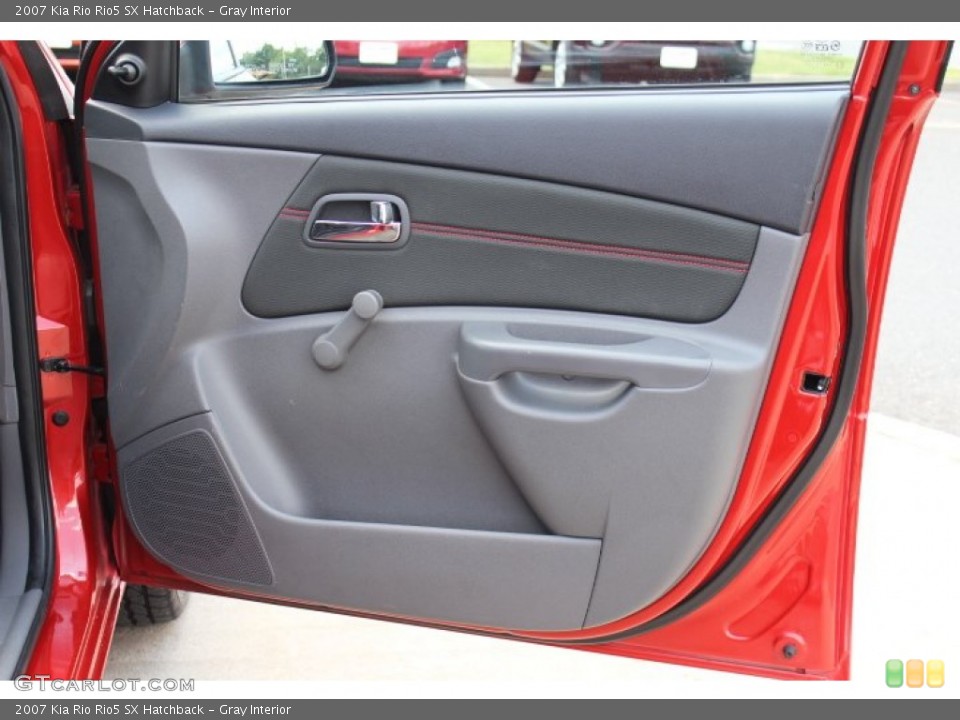 Gray Interior Door Panel for the 2007 Kia Rio Rio5 SX Hatchback #67432353