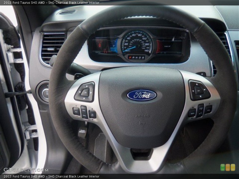 SHO Charcoal Black Leather Interior Steering Wheel for the 2013 Ford Taurus SHO AWD #67433505