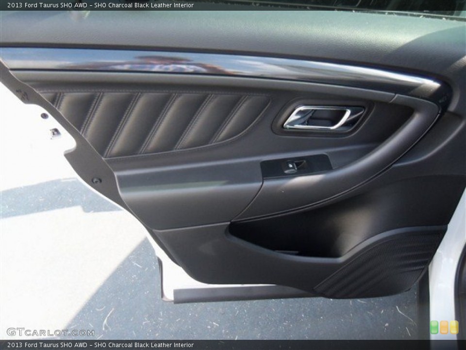 SHO Charcoal Black Leather Interior Door Panel for the 2013 Ford Taurus SHO AWD #67433601