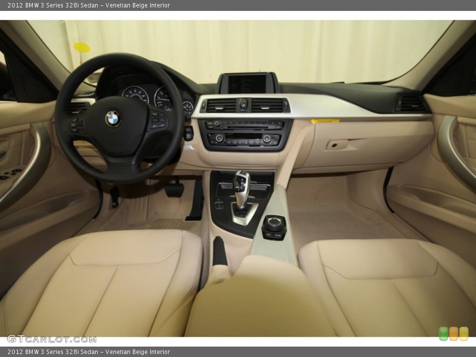 Venetian Beige Interior Dashboard for the 2012 BMW 3 Series 328i Sedan #67435143