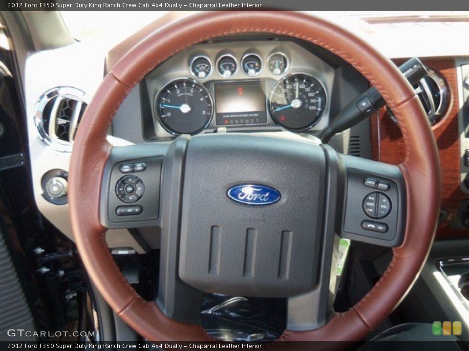 Chaparral Leather Interior Steering Wheel for the 2012 Ford F350 Super Duty King Ranch Crew Cab 4x4 Dually #67443588