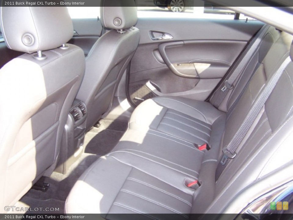 Ebony Interior Rear Seat for the 2011 Buick Regal CXL Turbo #67444026