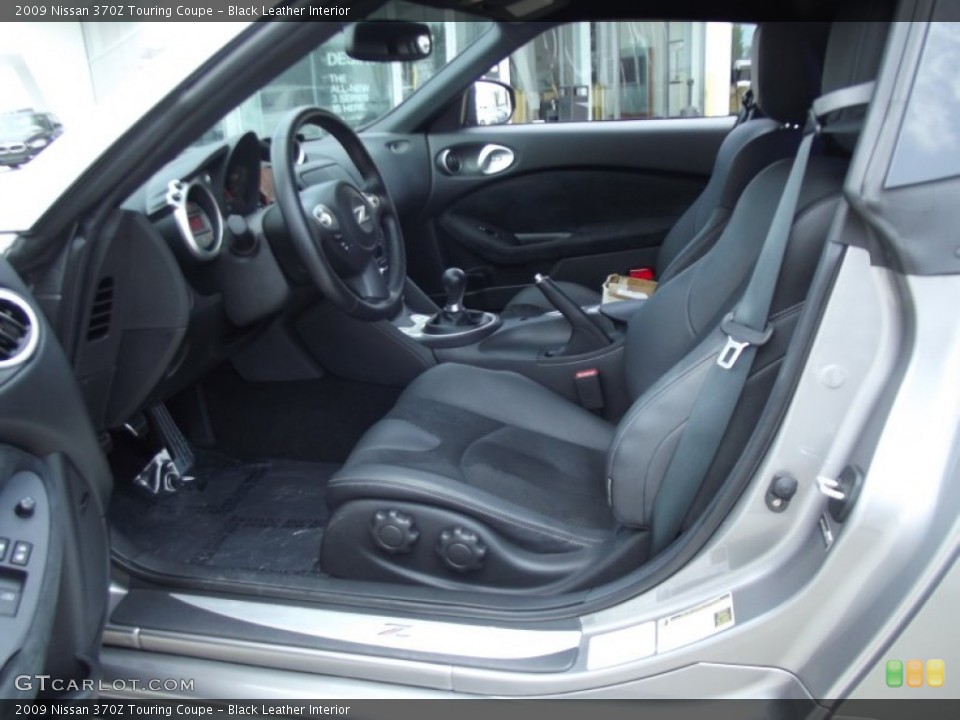Black Leather Interior Prime Interior for the 2009 Nissan 370Z Touring Coupe #67444659