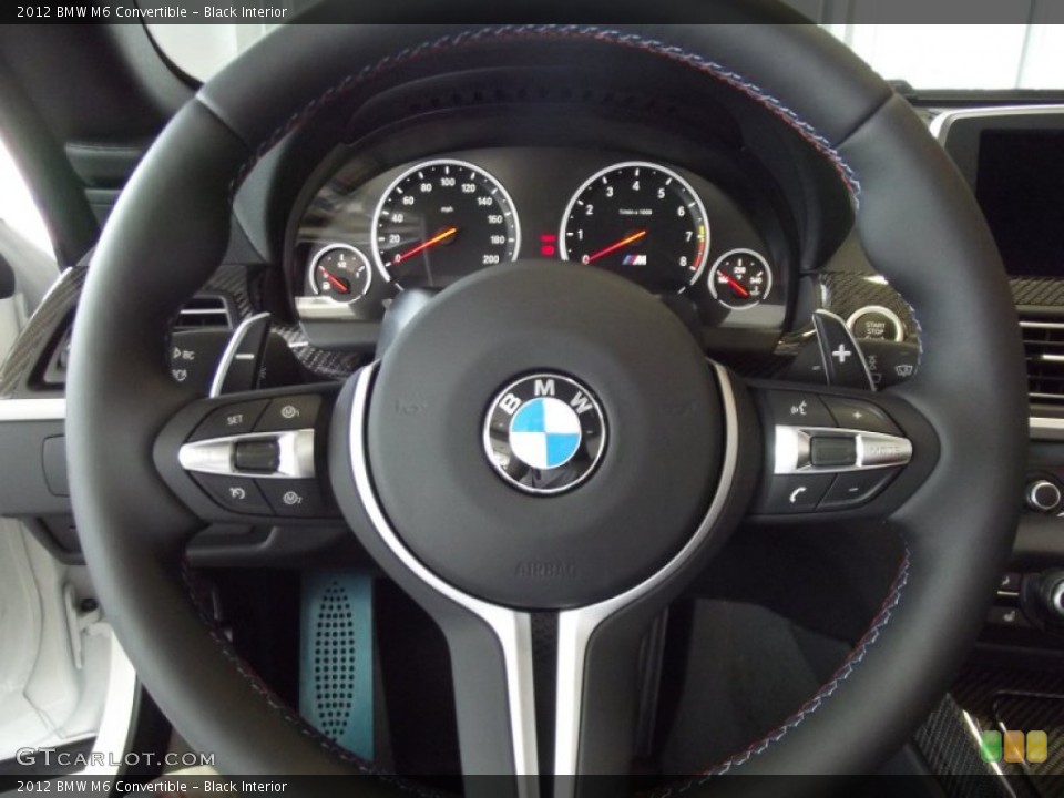Black Interior Steering Wheel for the 2012 BMW M6 Convertible #67447233