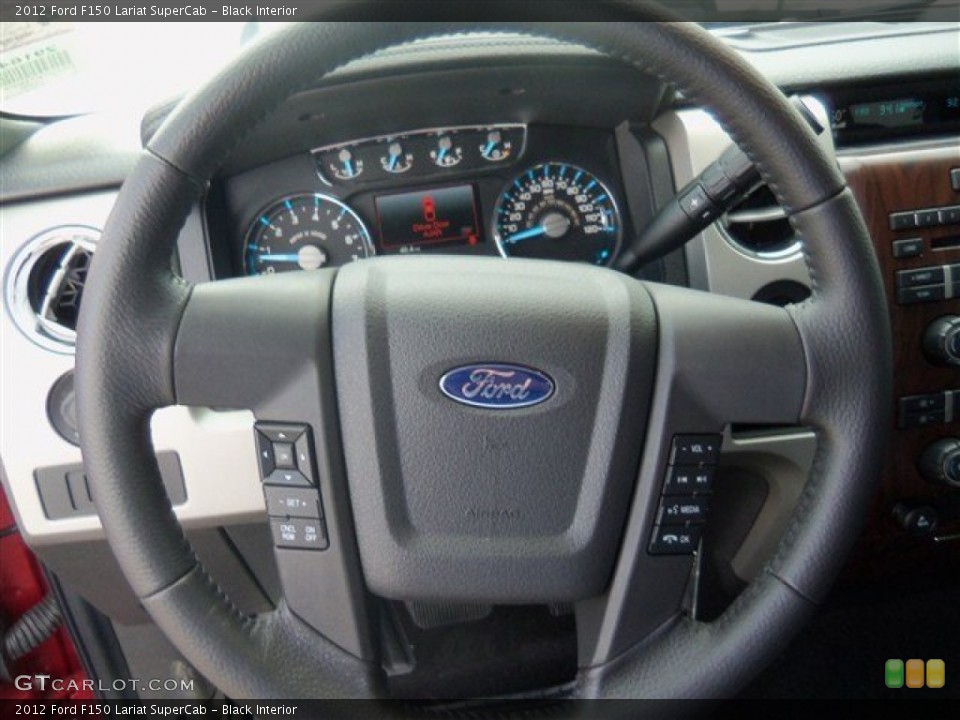 Black Interior Steering Wheel for the 2012 Ford F150 Lariat SuperCab #67448505