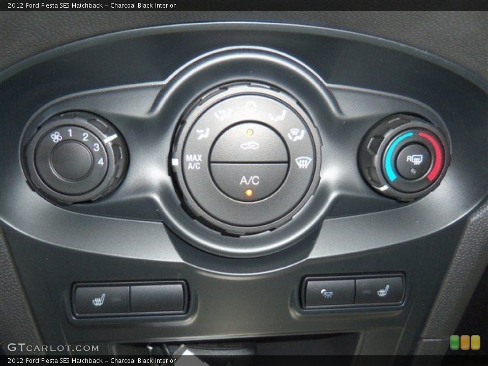 Charcoal Black Interior Controls for the 2012 Ford Fiesta SES Hatchback #67450453