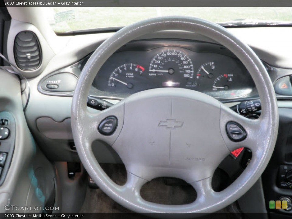 Gray Interior Steering Wheel for the 2003 Chevrolet Malibu Sedan #67456245