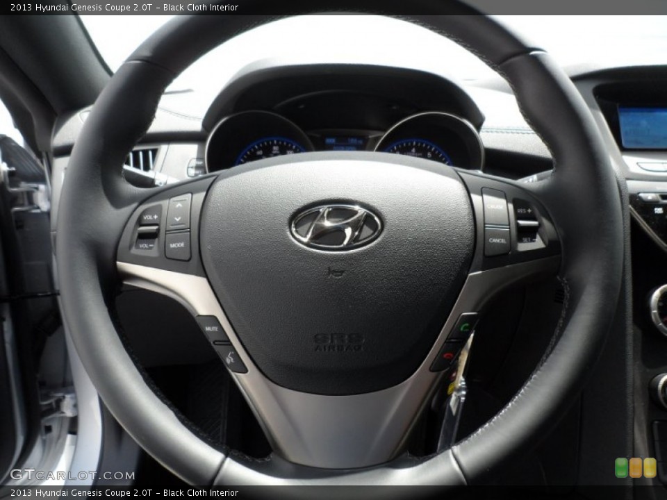 Black Cloth Interior Steering Wheel for the 2013 Hyundai Genesis Coupe 2.0T #67458339