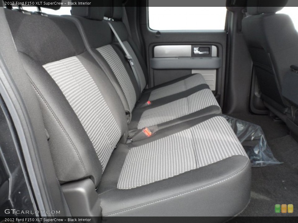 Black Interior Rear Seat for the 2012 Ford F150 XLT SuperCrew #67460899